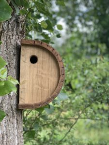 Kerfed Oak Bird Box